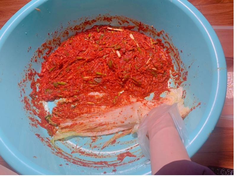 Công đoạn làm sốt muối kim chi