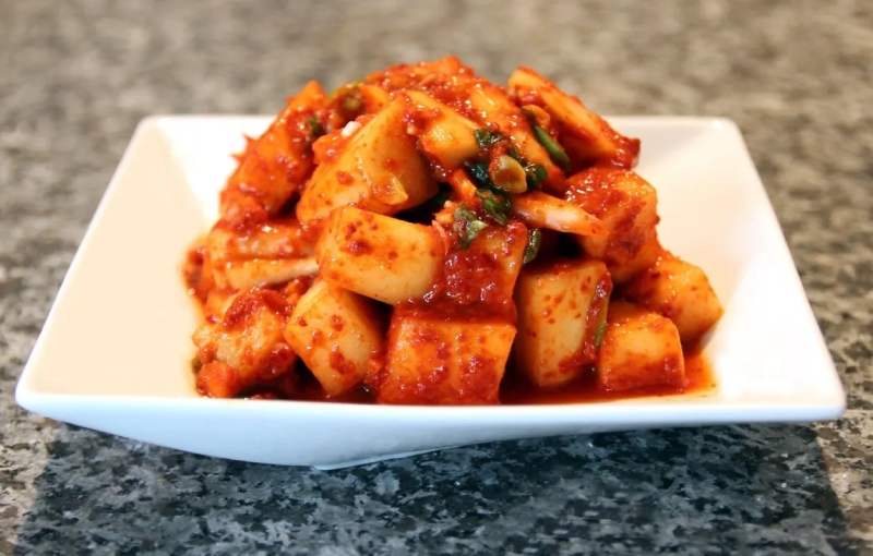 kim chi củ cải chay chuẩn vị làm tại nhà