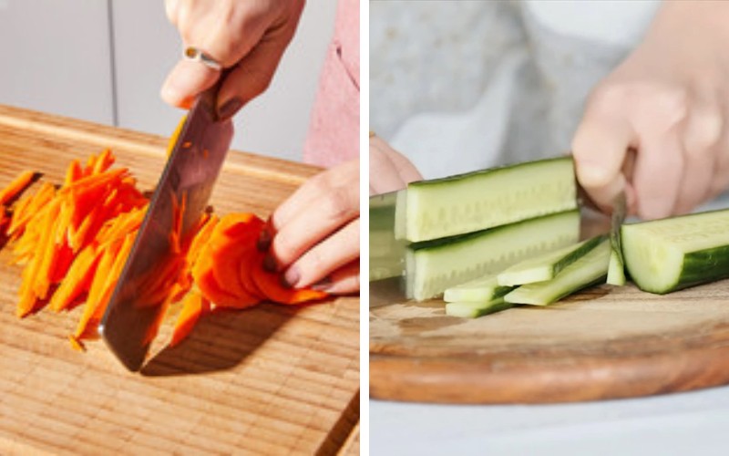 Sơ chế nguyên liệu rau củ