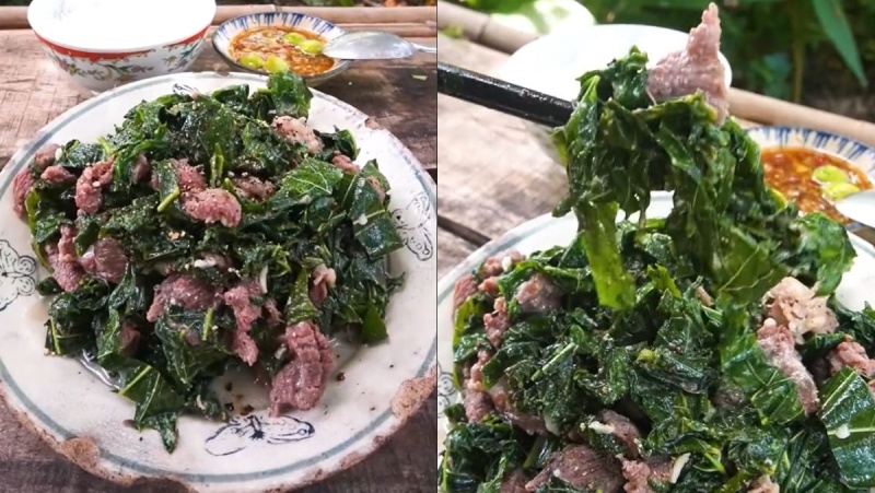 lá cách xào thịt bò thanh đạm chuẩn vị miền Tây