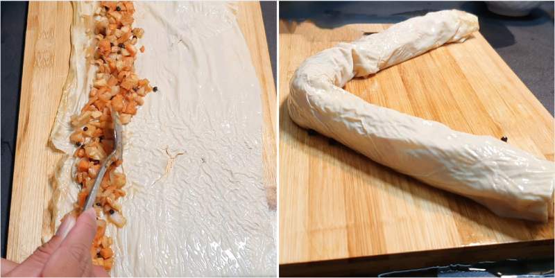 Gói lạp xưởng bằng tầu hũ ky