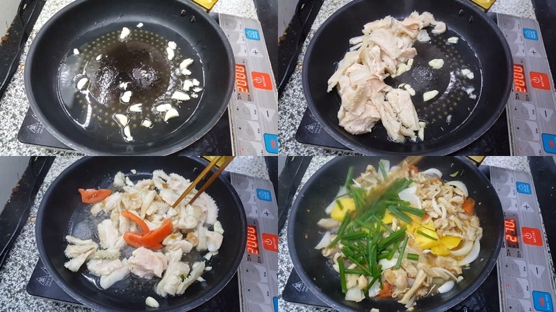 Lòng xào với các nguyên liệu