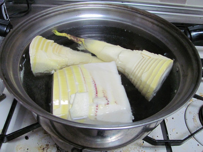 Tiến hành sơ chế măng tươi