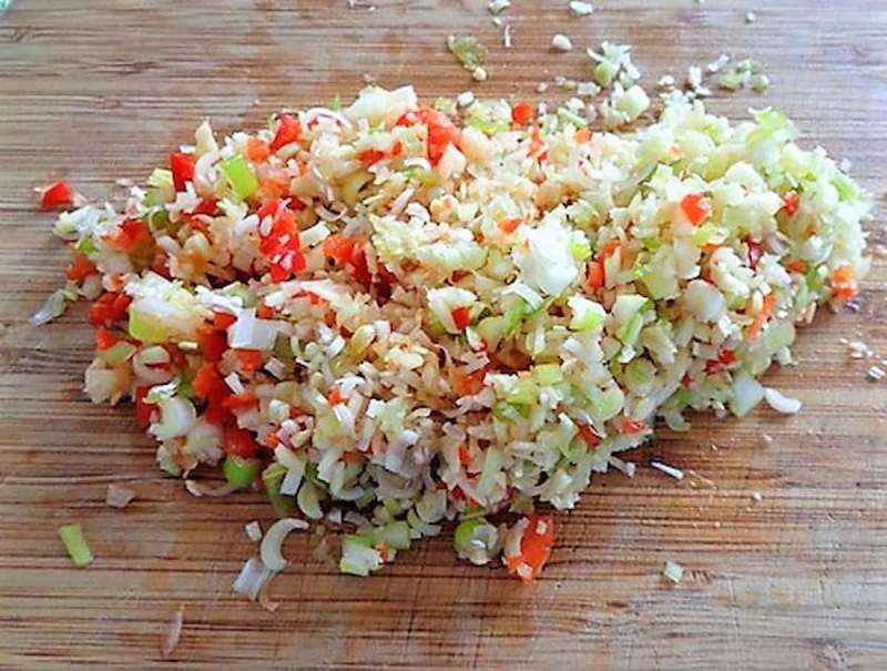 Băm hành, ớt