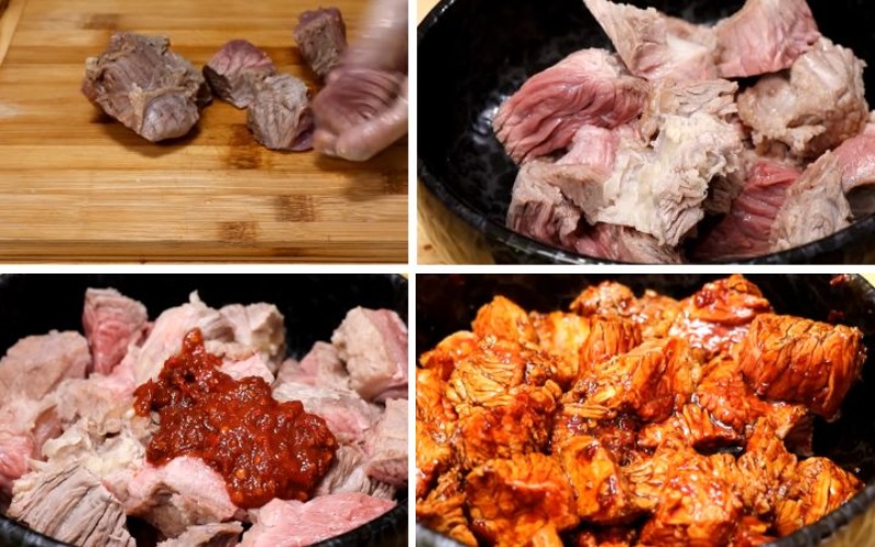 Ướp gia vị cho thịt bò
