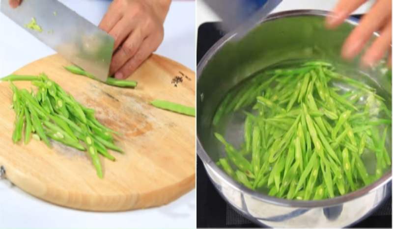 Sơ chế đậu cô ve
