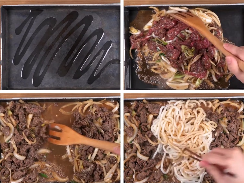 Xào mì udon với thịt bò bulgogi