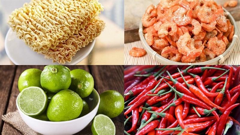 Chuẩn bị nguyên liệu làm mì xào kiểu thái