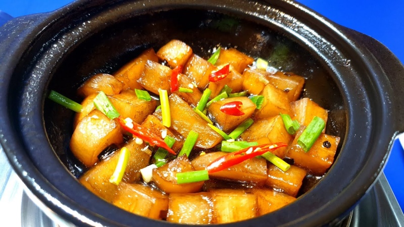 củ cải kho chay ngon chuẩn vị tại nhà