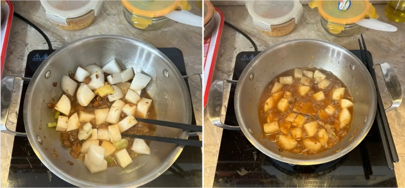kho củ cải với tương hột