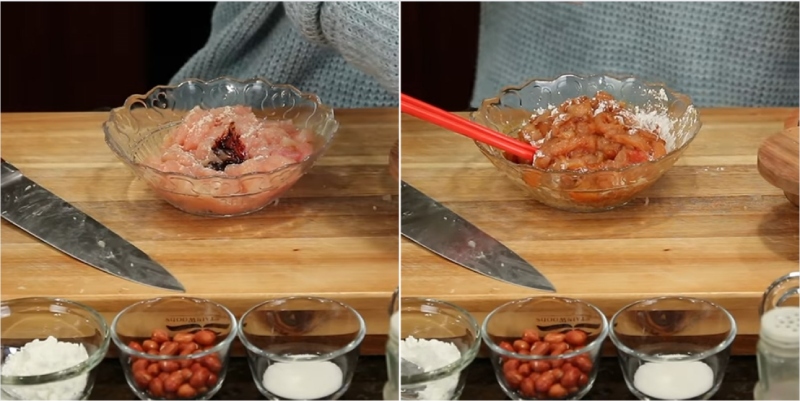 ướp thịt gà thấm đều gia vị