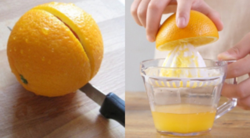 Vắt nước cam làm sốt