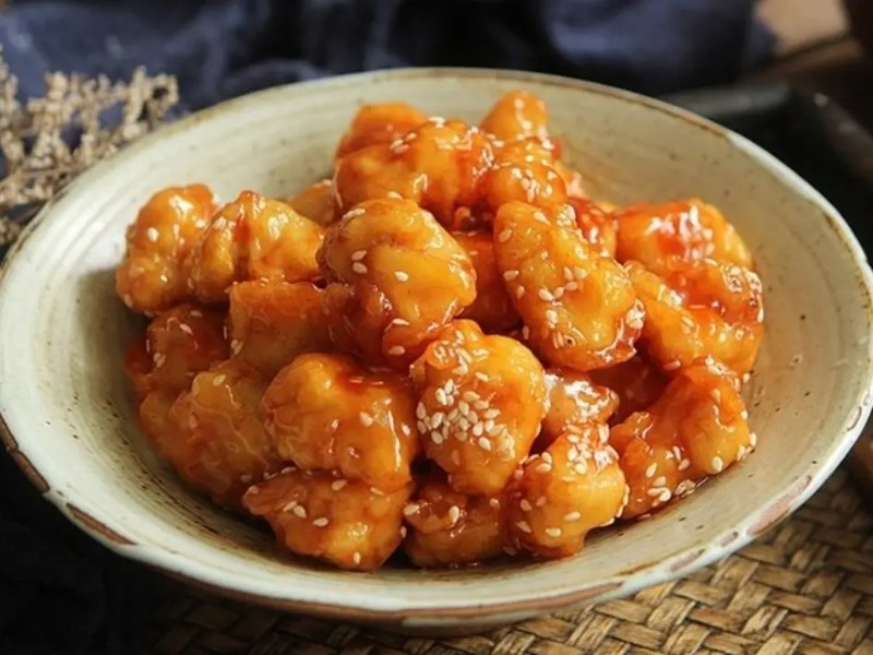 Thành phẩm món gà sốt chua ngọt