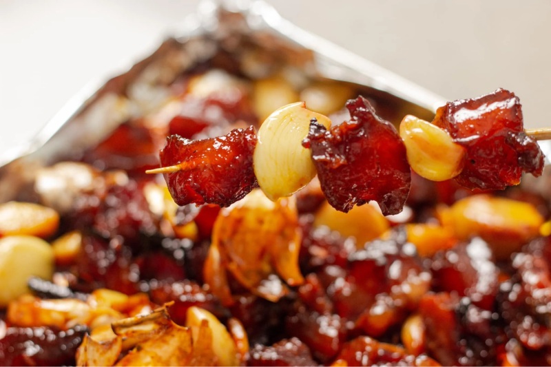 Thành phẩm món gân bò cháy tỏi