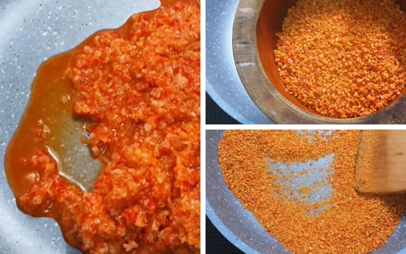 Tiến hành công đoạn rang muối