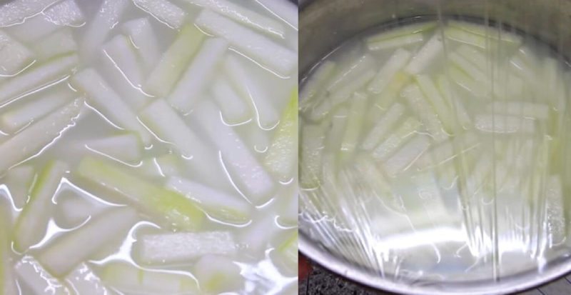 Sơ chế và ngâm bí đao