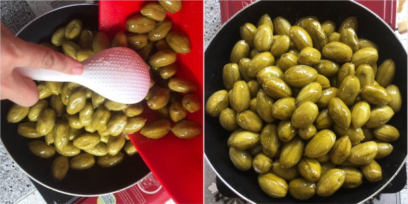 Cà na rim đường trong chảo