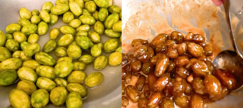 Sên cóc đến khi nước đường sánh lại