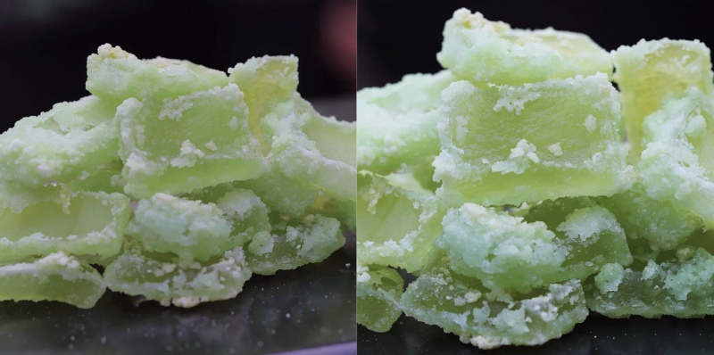 Thành phẩm mứt vỏ dưa hấu xanh