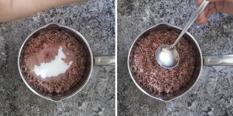 Sên cho nước hoa hồng hơi sánh