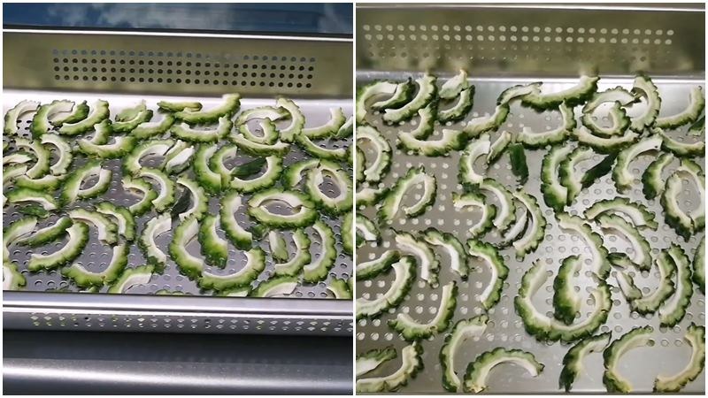 Phôi khổ qua trên khay