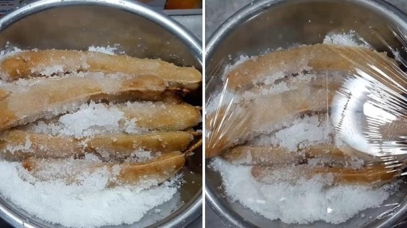 Me trộn đường và ủ cho thấm