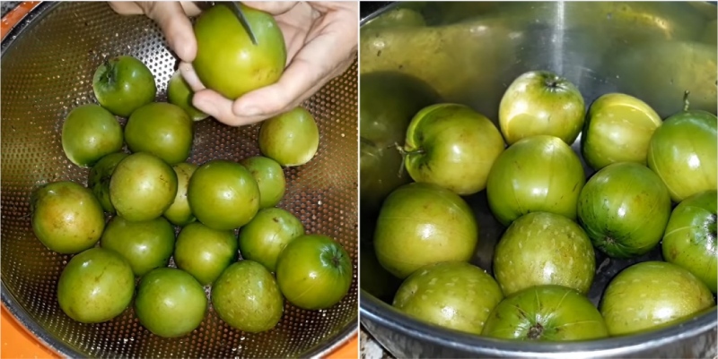 Khứa dọc quả táo