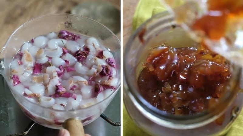 Sên mứt vải hoa hồng