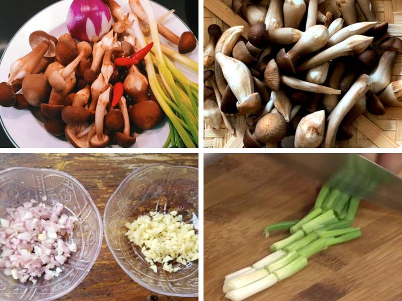 Các nguyên liệu đem cắt nhỏ