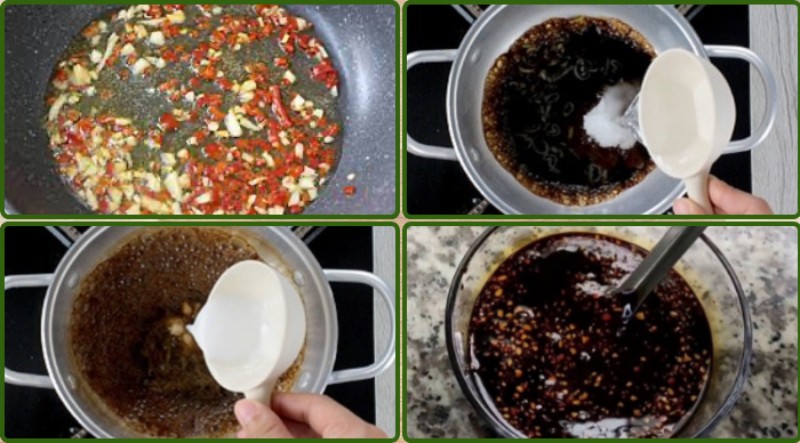 Tiến hành pha chế nước sốt