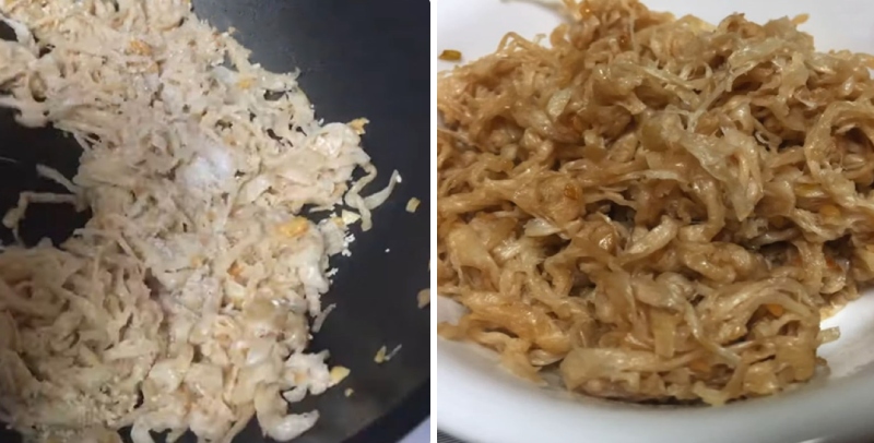 Tiến hành xào sườn non chay