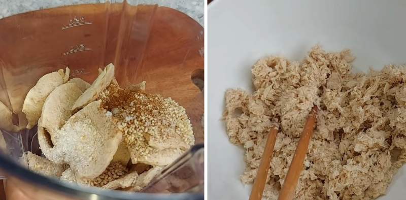 Xay và ướp lát heo chay