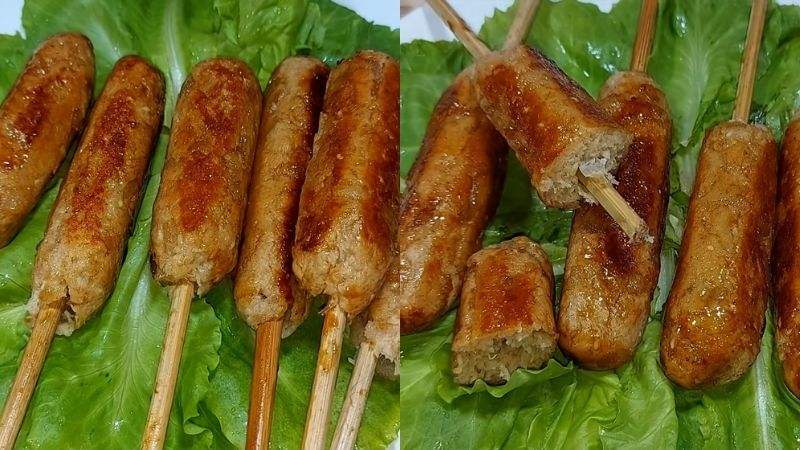  Nem nướng chay từ bột mì giòn ngoài mềm trong
