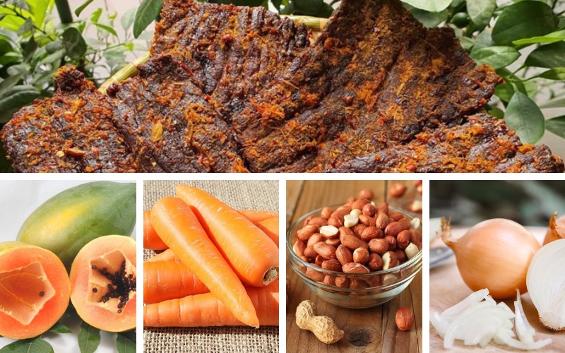 Mẹo chọn nguyên liệu cho món nộm đu đủ bò khô