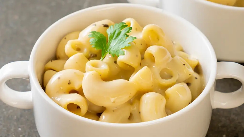 thành phẩm nui xào sốt carbonara 