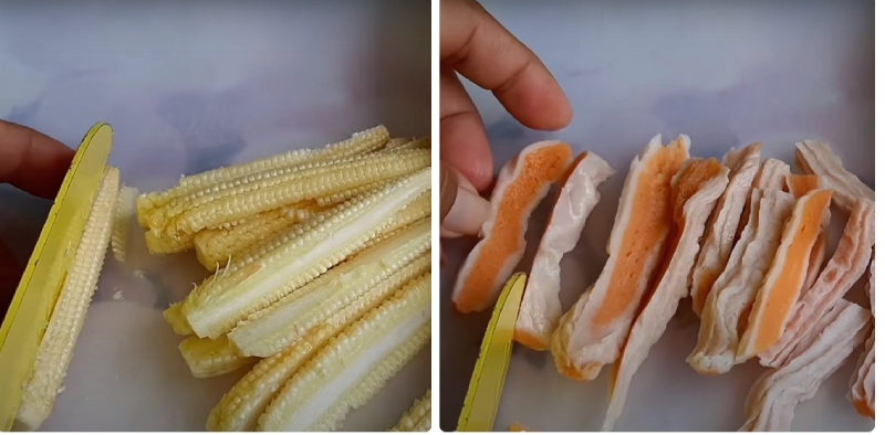 làm sạch các nguyên liệu