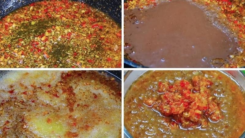 Nấu hỗn hợp mắm nêm