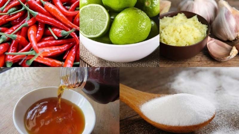 Các nguyên liệu dùng để pha nước mắm