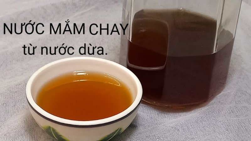 mắm chay nấu từ nước dừa tươi