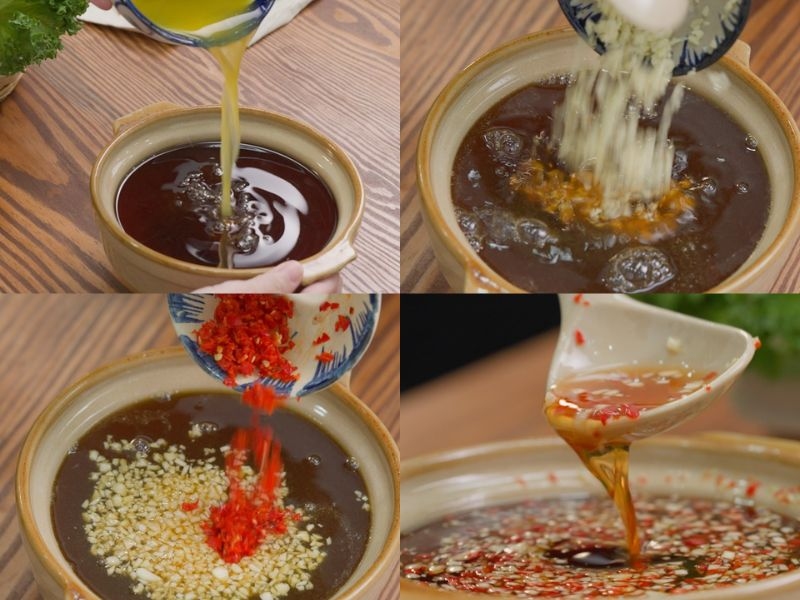 pha nước mắm cùng các gia vị