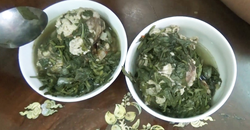 Tô óc bò hấp ngải cứu