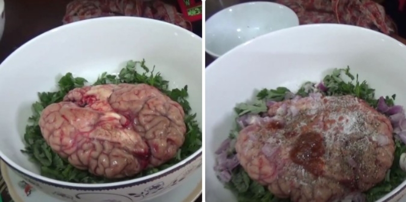 Óc bò ướp lá ngải cứu
