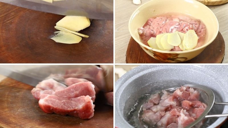 Nguyên liệu làm óc heo hầm thuốc bắc tươi ngon