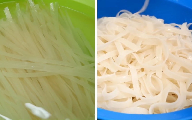 Hủ tiếu ngâm cho nở