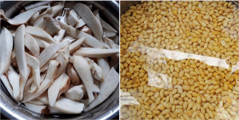 sơ chế nguyên liệu làm pate chay