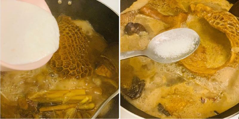 Tiến hành công đoạn nấu phá lấu bò