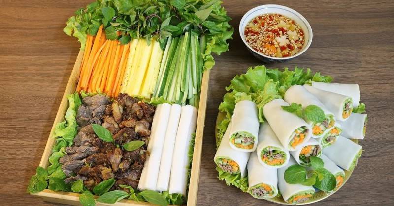 Thành phẩm Phở cuốn thịt lợn