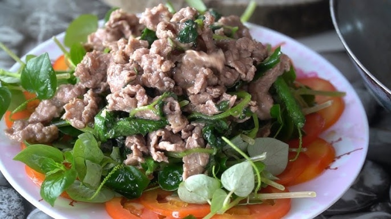hướng dẫn làm rau càng cua xào thịt bò tại nhà