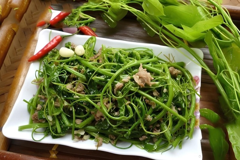 cách làm rau dớn xào thịt bò ngon bổ dưỡng tại nhà