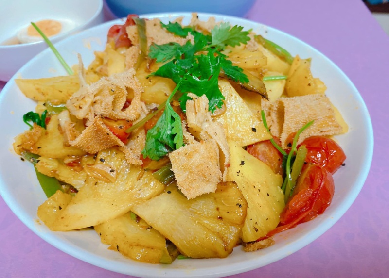 hướng dẫn làm sách bò xào dứa ngon lạ miệng